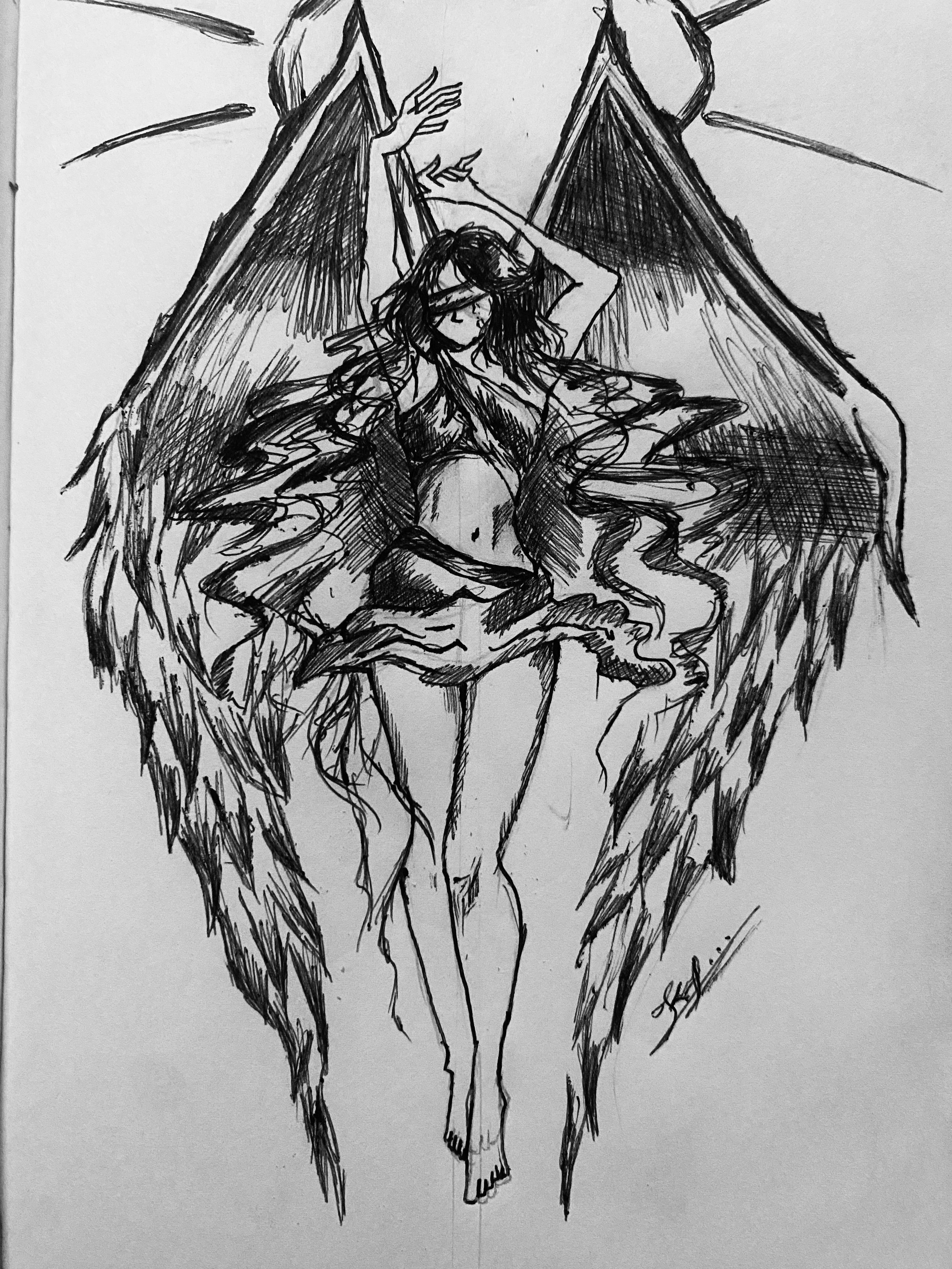 Blue pencil concept sketches of futuristic sneakers on paper texture